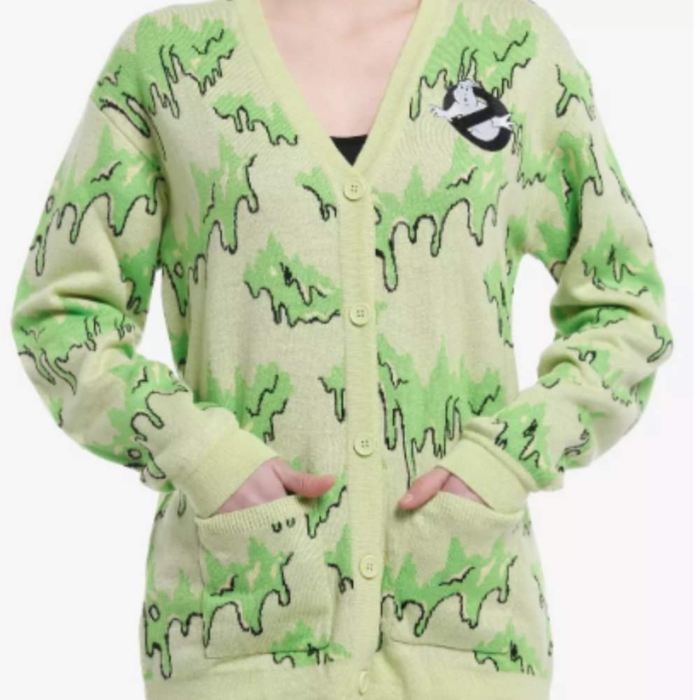 Her Universe Ghostbusters Slimer Glow-In-The-Dark Cardigan